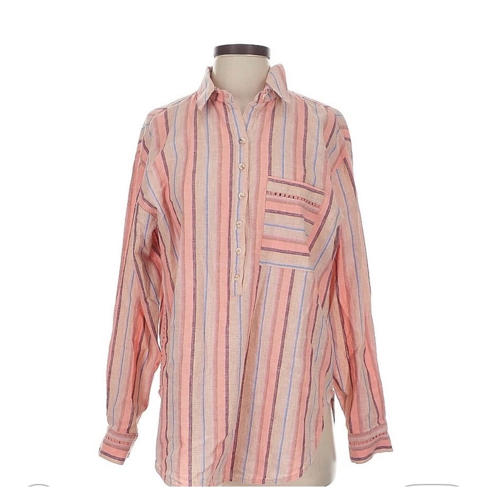 Maeve by Anthropologie Lida striped popover top